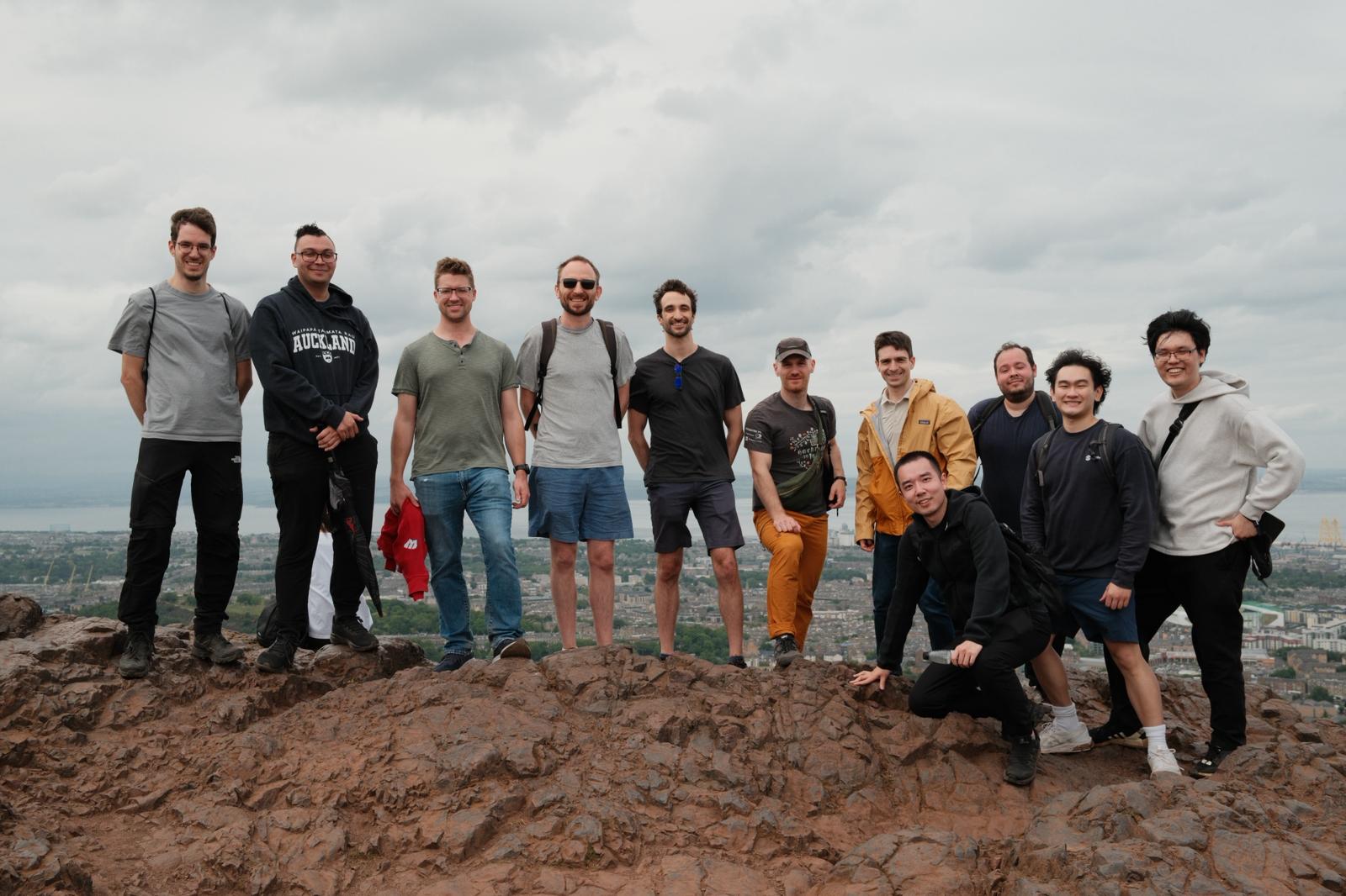 Group photo at Arthurs Seat